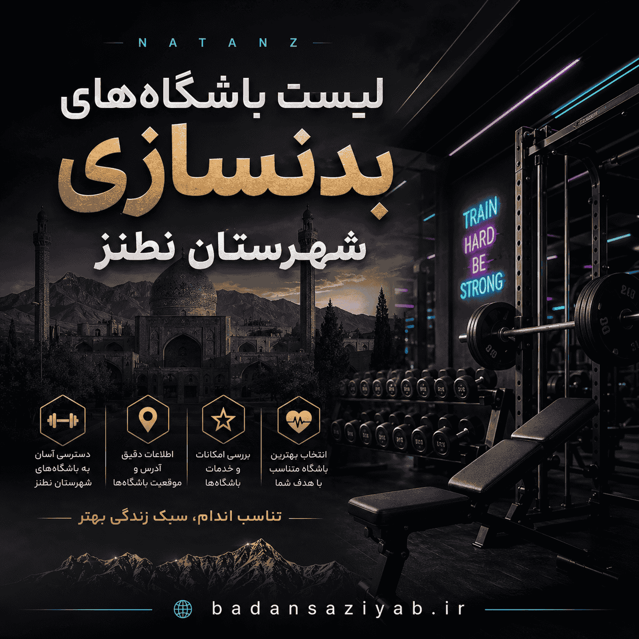 لیست باشگاه‌های بدنسازی شهرستان نطنز