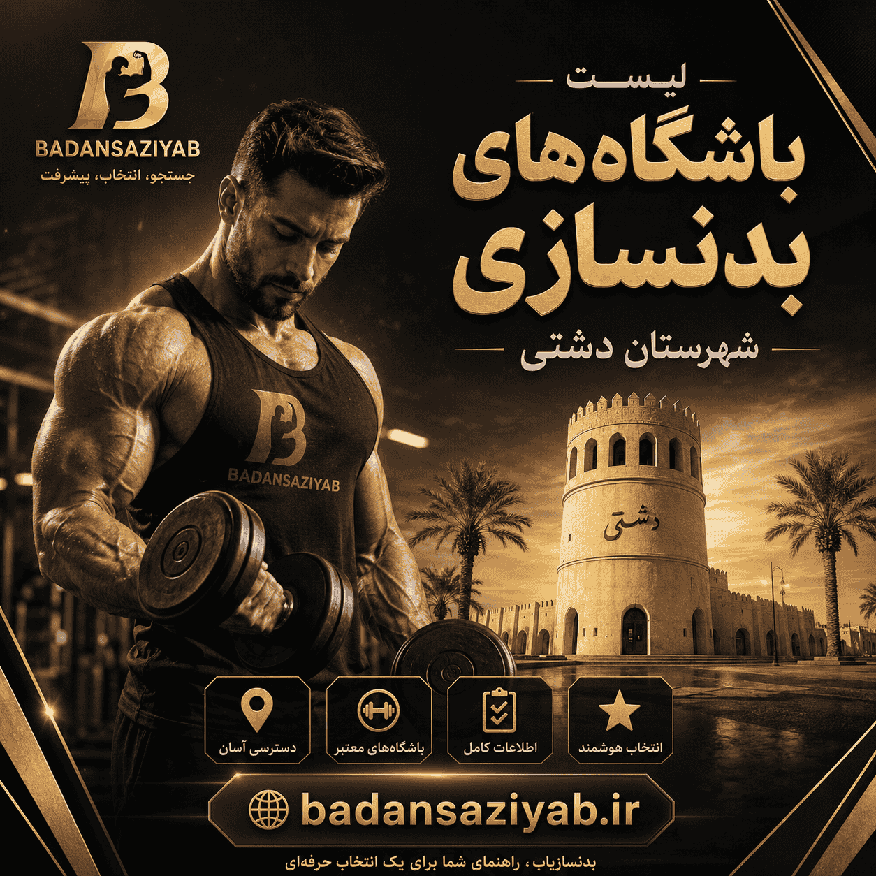 لیست باشگاه‌های بدنسازی شهرستان دشتی