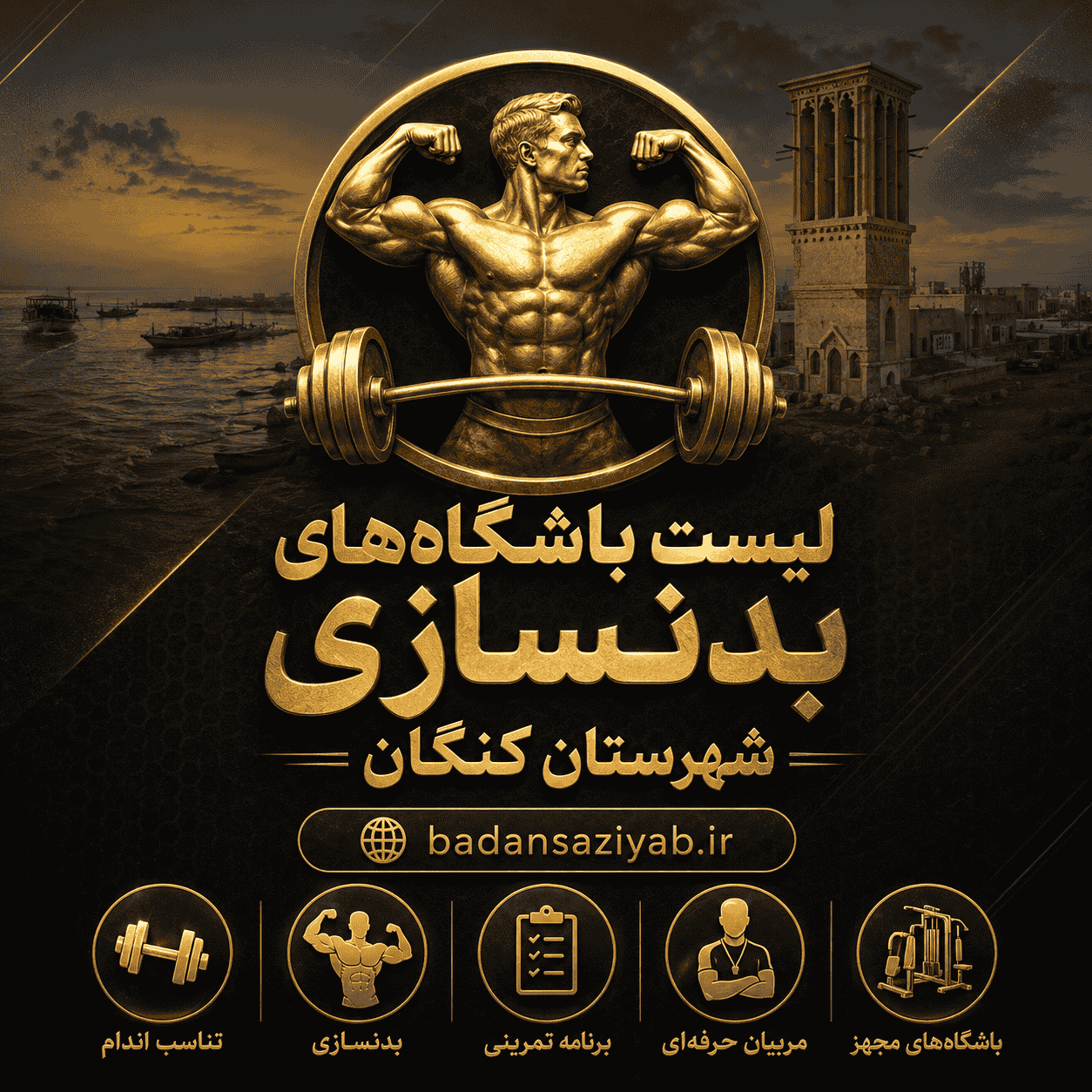 لیست باشگاه‌های بدنسازی شهرستان کنگان