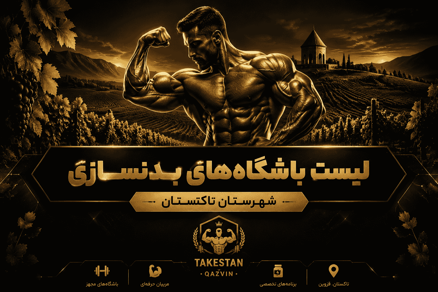 لیست باشگاه‌های بدنسازی شهرستان تاکستان